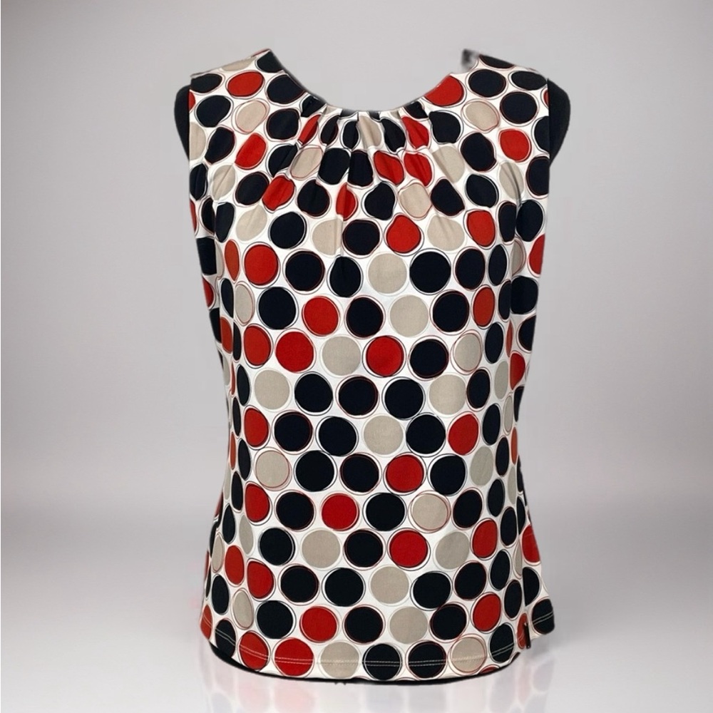 Calvin Klein Polka Dot Print Sleeveless Top Size S